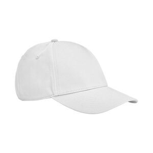 Beechfield Classic Natural Cotton Panelled Cap / White